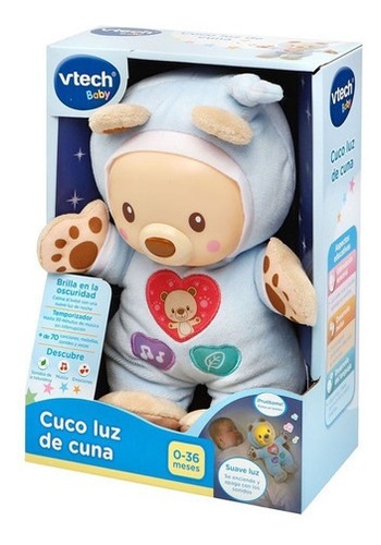 Imagen 2 de 6 de Muñeco Cuco Luz De Cuna Con Sonido Original Vtech
