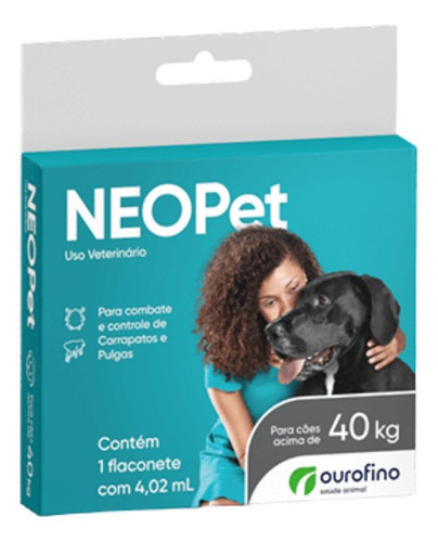 Antipulgas E Carrapatos Neopet 4,02 Ml - Acima De 40 Kg