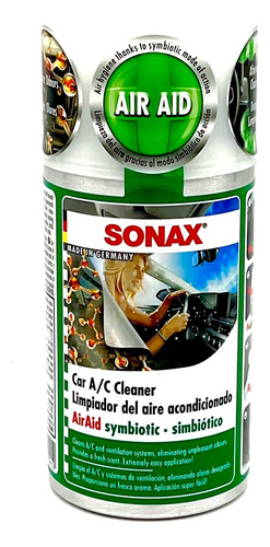 Limpiador De Aire Acondicionado Sonax Air Aid 100 Ml