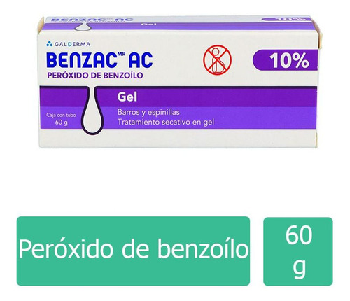 Benzac Gel Peróxido Benzoilo 10% Elimina Acné Puntos Negros Tipo De Piel Acné