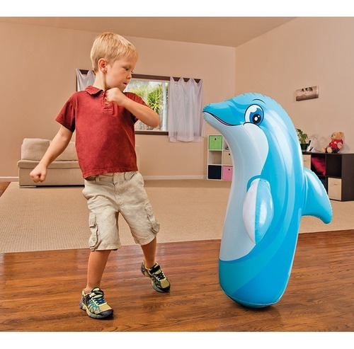 Animal Inflable Boxeo Intex Punch Bop Bags Forma Delfín