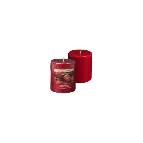 Set De 2 Velas De Pilar Per  Aroma Manzana Y Canela