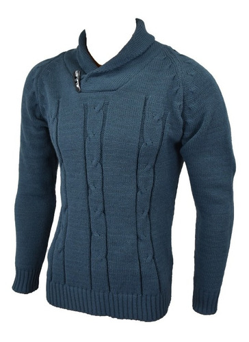 Imagen 4 de 10 de Sweater Cuello Smoking Hombre Pullover Lana Excelente
