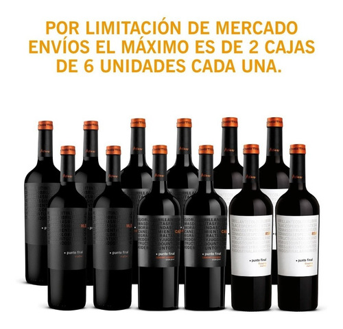 Imagen 7 de 10 de Vino Punto Final Mix Selección De Enólogos 6 Botellas