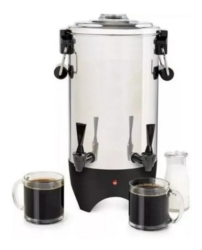 Cafetera Acero Inoxidable Doble Llave De Urna 45 Tazas