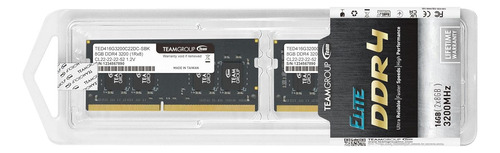 Memoria Ram Ddr4 16gb(2x8gb) 3200mhz Teamgroup Laptop