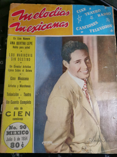 Revista Melodías Mexicanas Página Central Ana Berta Lepe