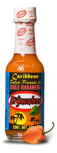 Salsa Picante De Habanero Caribeño 118 Ml Botella