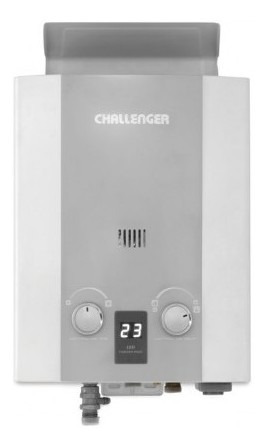 Calentador De Paso Challenger 5.5lts Tiro Natural Gri Tk929