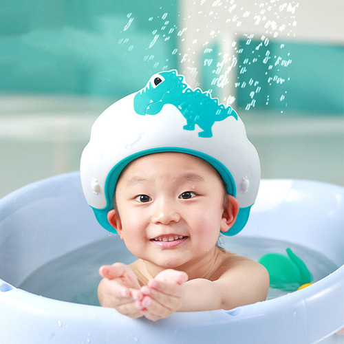 Boné De Shampoo Para Bebês, Lavagem De Cabelo, Dinossauro, S