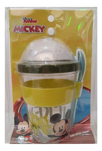 Vaso Para Yogurt Cereal Keep Minnie, Mickey Spiderman Frozen