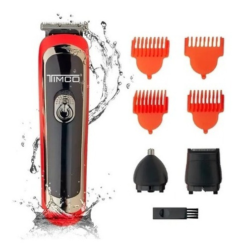 Rasuradora Recargable Resistente Al Agua Timco Pg-9161 Rojo