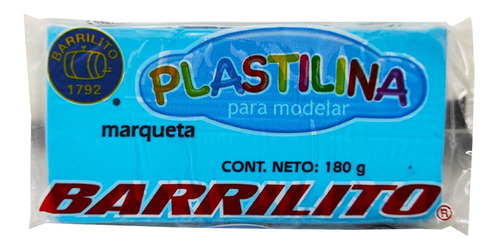 Plastilina En Barra Barrilito Marqueta Zc180 180 Gramos Azul Color Azul claro