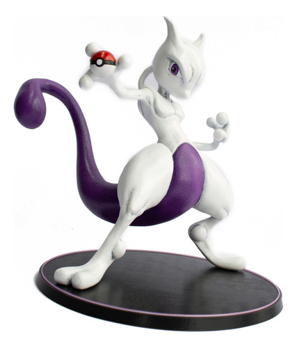 Figura  Mew-two Pokemon Pokeball - Pintado A Mano 