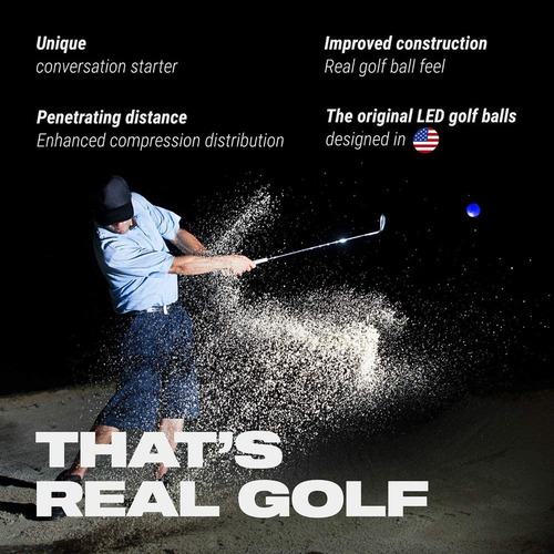 Imagen 5 de 6 de Pelotas Golf Con Malla Pelotas De Golf Resiste Con Luz Led