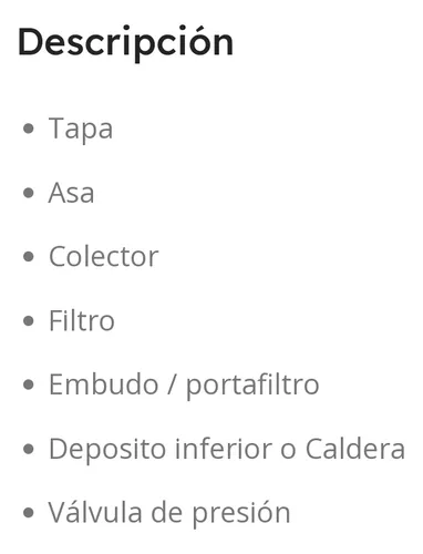 Cafetera Grecca Winox 3 Tzas.