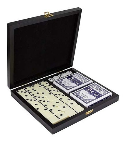 Imagen 2 de 3 de Caja De Juegos 2 Barajas, 1 Domino Y 5 Dados