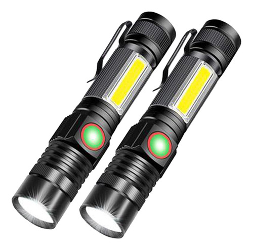 Linterna Led Recargable (paquetes De Baterías 18650) Usb Fl