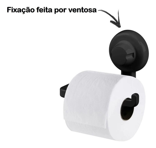 Portarrollos de papel higiénico negro para baño
