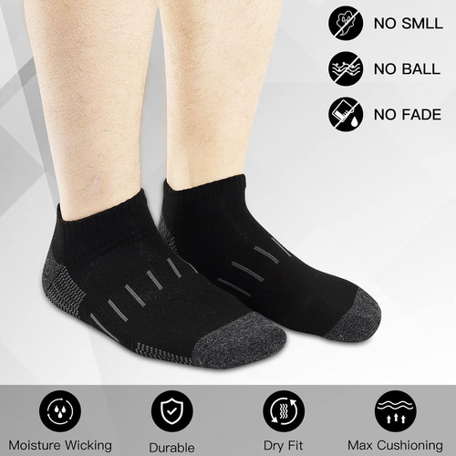 Calcetines De Corte Bajo Con Cojín Que Absorben La Humedad