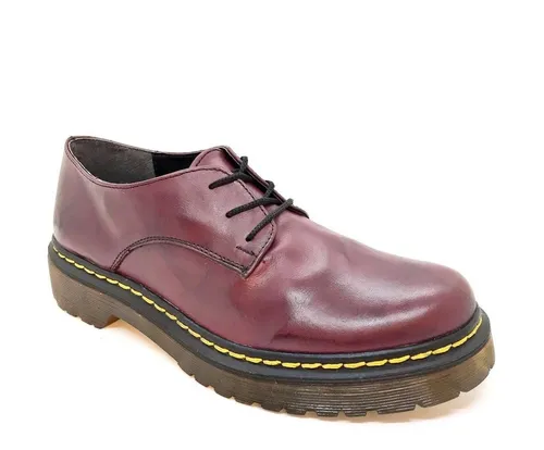 Zapatos Mujer Estilo Dr Martens Cuero Acordonado Moda