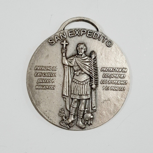 Medalla Cunero De San Expedito  -  Metal De 60 Mm