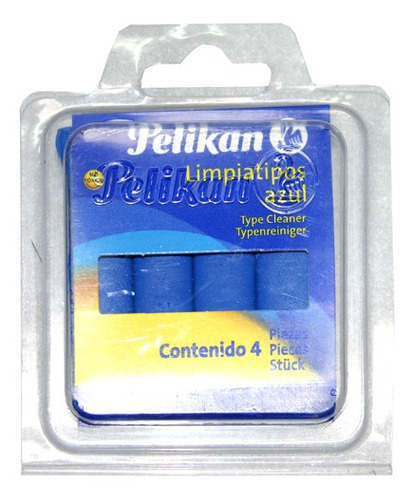 Limpiatipos Pelikan 10 Paquetes Con 4 Barras C/u Azul