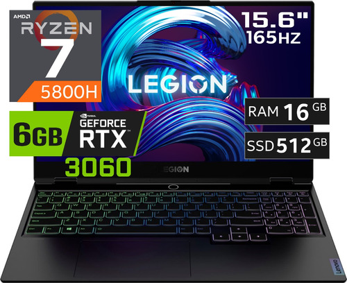 Lenovo Legion 7 Slim Ryzen 7 5800h 16gb 512ssd Rtx3060 15.6'