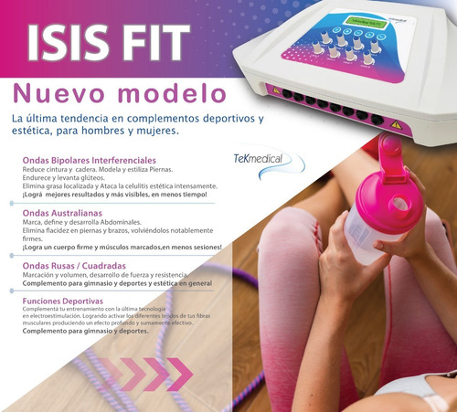 Electroestimulador Tekmedical Isis Fit - 16 Electrodos