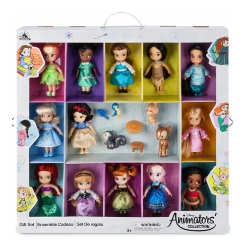 Set Mini Animators Deluxe 13 Muñecas + Accesorios Disney Usa