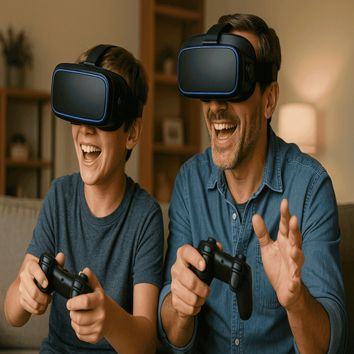 Óculos Vr Realidade Virtual 3d C/ Fones De Ouvido Integrado Preto