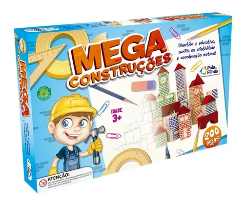 Multiblocos Blocos De Montar 200 Peças e Rodinhas Brinquedo