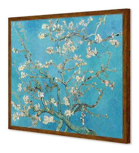 Cuadro Canvas Con Marco Almendro En Flor Van Gogh 56x70 Myc