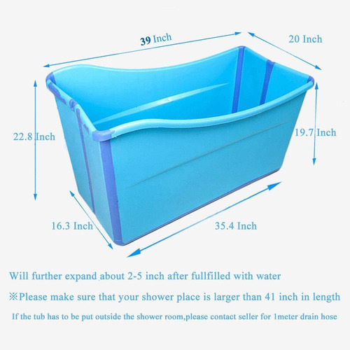 Weylan Tec Grande Plegable Bañera Bañera Para Bebé, Niño Niñ