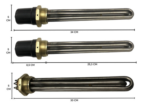 Resistência De 10kw De 1.1/2 Polegada Bulbo P/ Sensor 220v