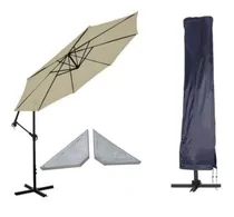 Comprar Sombrilla Color Beige + Funda Protectora + 2 Contrapesos