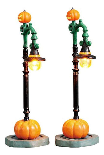 Lemax Spooky Town Bruja Pumpkin Patch Luces, Conjunto De 2, 