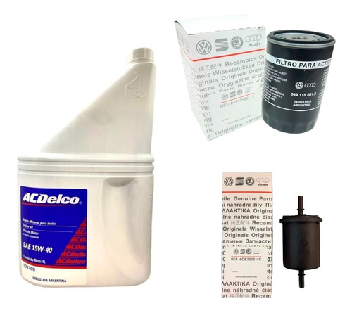 Kit Filtros Service Completo Aceite Vw Gol Power 1.4