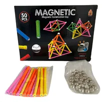 Comprar Juego Bloques Para Armar Magneticos 50 Piezas Versión Del Personaje Bloques Magneticos