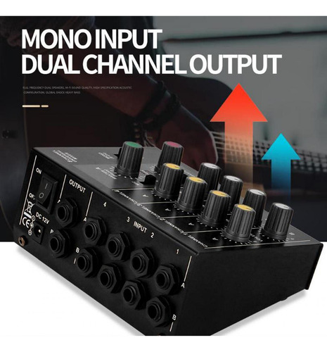 Mixer De Áudio Console De Mixagem De Som 8 Canais Entrada
