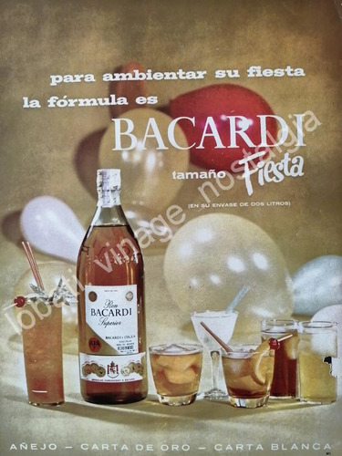 Cartel Retro Ron Bacardi 1963 Para Ambientar Su Fiesta