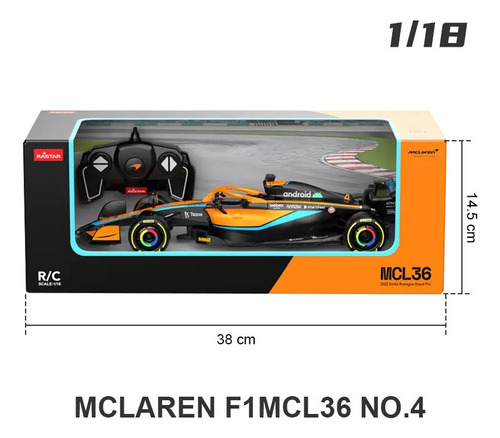 Mclaren F1 A Escala 1/18, Modelo De Juguete A Control Remoto