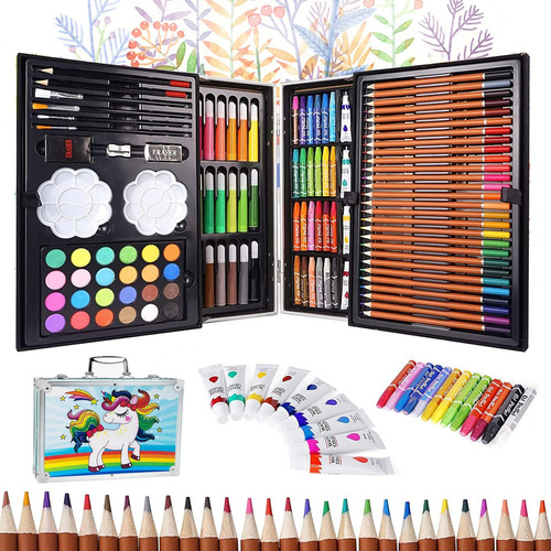 Kit De Dibujo Kit De Arte Profesional Plegable 145 Piezas