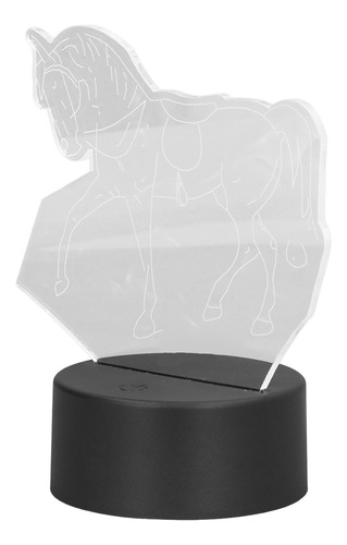 Horse 3d Light, Luz Nocturna Led De 7 Colores, Luz 3d