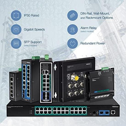 Trendnet Din Dril Switch Gigabit L2 De 8