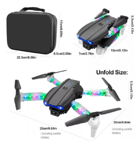 Mini Drone Plegable E88d Max Con Cámara Full Hd Y Batería Negro Y Gris