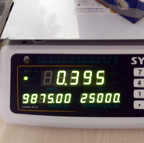 Imagen 5 de 9 de Balanza Comercial Digital Systel Croma 31kg Con Mástil