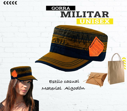 Imagen 3 de 5 de Gorras Tipo Militar Unisex