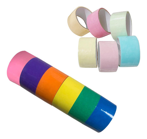 12 Peças De Fitas Adesivas Bola Fitas Coloridas Conjunto