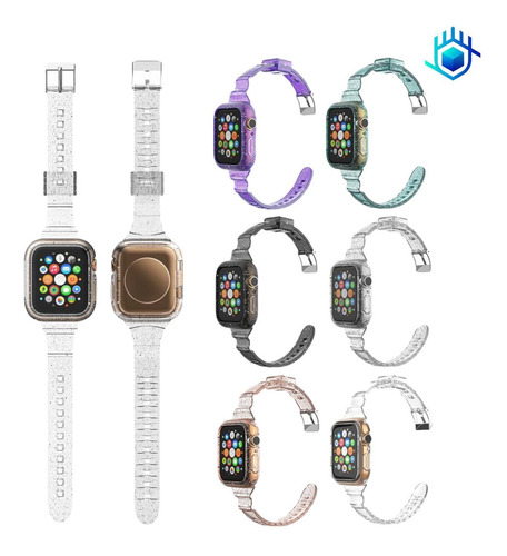Imagen 7 de 8 de Correa Para Apple Watch Slim+mica+funda Mujer Calidad Dama